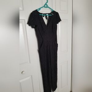 Fire Los Angeles womens black lace jumpsuit